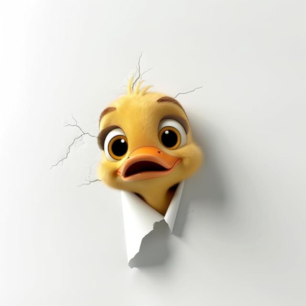 Peeking Duck Window Decal